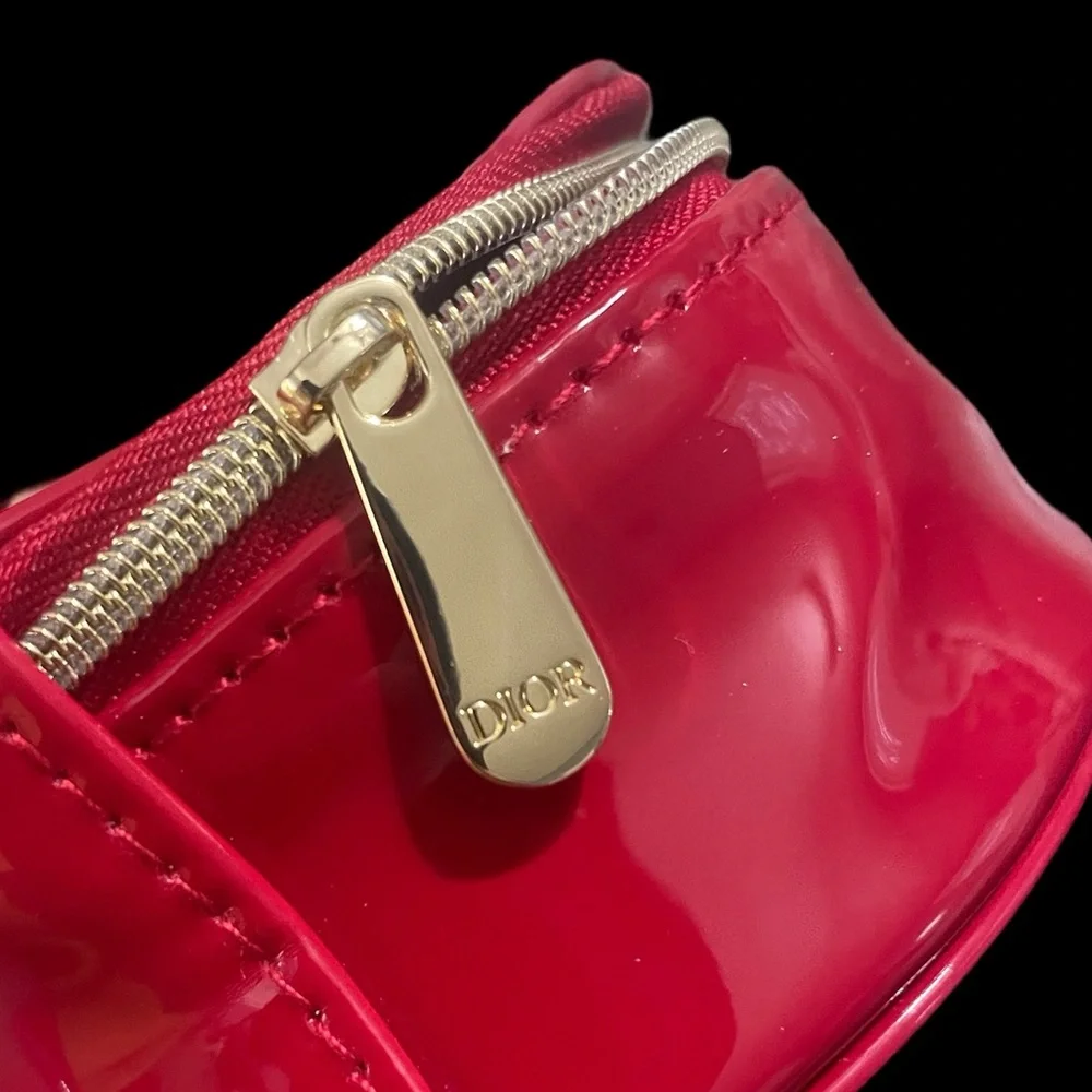 New w/Box Dior Red GWP Patent Hard Sided Makeup Case/ Clutch - Picture 7 of 7